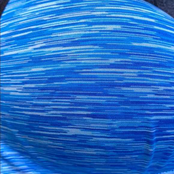 Blue and black crisscross sports bra - Picture 3 of 3